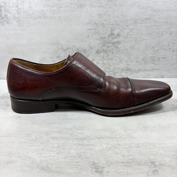 Magnanni Double Monk Strap Cap Toe Leather Shoes - Men\'s Size 8.5 - Brown main image 11